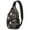 Black Halloween Ghosts-3, variant on Sling Backpack,Black Halloween Ghosts with Boo Sling Bag with Water Bottle Holder,Waterproof Sling Bag for Men/Women with Headphone Jack for Hiking,Travel