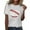 256#White, variant on Harpily Women's Casual Top 2025 Summer Women's Baseball Print T Shirt