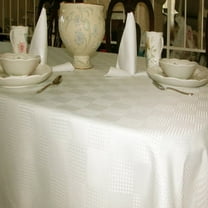 Tablecloths Linen, Fabric, Cream or Off White, 100% Polyester, Machine Washable, Stain Resistant (60x144 Inches Rectangle)
