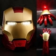 thumbnail image 2 of Casco de Marvel Iron Man 1:1, máscara usable, guantes con ojos brillantes, modelo de adulto y niño, accesorios de Cosplay, modelo, adornos, regalos de cumpleaños, 65cm, 2 of 4