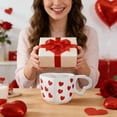 thumbnail image 3 of BotaniNest Tasse à Café en Céramique pour la Saint-Valentin avec Poignée Tasse en Forme de Cœur Rouge pour Centre de Table de Mariage Fête de la Saint-Valentin, 3 of 5