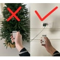 thumbnail image 4 of Pre-Lit Christmas Tree Artificial Snow Flocked Pine Tree Warm-White & Multicolored Lights, 8 Mode Functions,Metal Base,Home, Party Decoration 5FT, 4 of 6