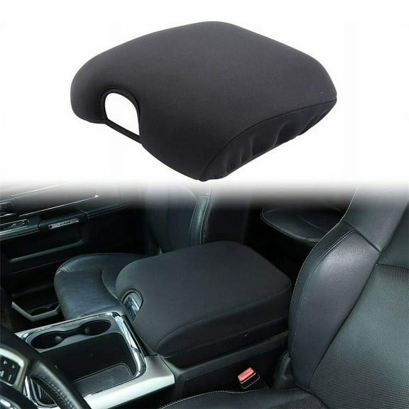 Central Console Cover Armrest Pad Black Compatible for 2010-2017 Dodge Ram 1500 2500 3500