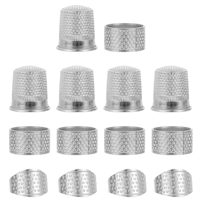 Kollase Thimble for Hand Sewing, 4 pcs Sewing Thimbles for Fingers, Finger  Tip Thimble Leather, Metal Thimble, Thimbles for Embroidery, Hand Quilting