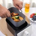 thumbnail image 4 of Silicone Fryer Tray Chauffage Uniformément Conception Rainure Four Résistant à la Chaleur Cuisson Panier de Cuisson Doublure Insert Plat Cuisine Fournitures, 4 of 8