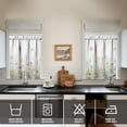 thumbnail image 4 of Fresh Flowers and Butterflies2(1) Kitchen Curtain Valance 3 Piece Home Curtains and Valance Set Curtain Sink Window Decor Window Treatment Tier 27.5x36 Length, 4 of 6