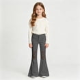 thumbnail image 2 of Glisme Teen Girls Trousers Colorblock Zip Front With Pockets Autumn Soft Girls Flare Leg Pants, 2 of 4
