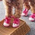 thumbnail image 5 of jiaroswwei 4Pcs Anti-Slip Laced Breathable Pet Shoes Boots Sneakers Dog Puppy Supplies, 5 of 8