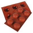 thumbnail image 1 of Molde de pastel de silicona semicírculo de 6 cavidades, molde para hornear Chocolate, molde para pastel de fiesta DIY, 1 of 8