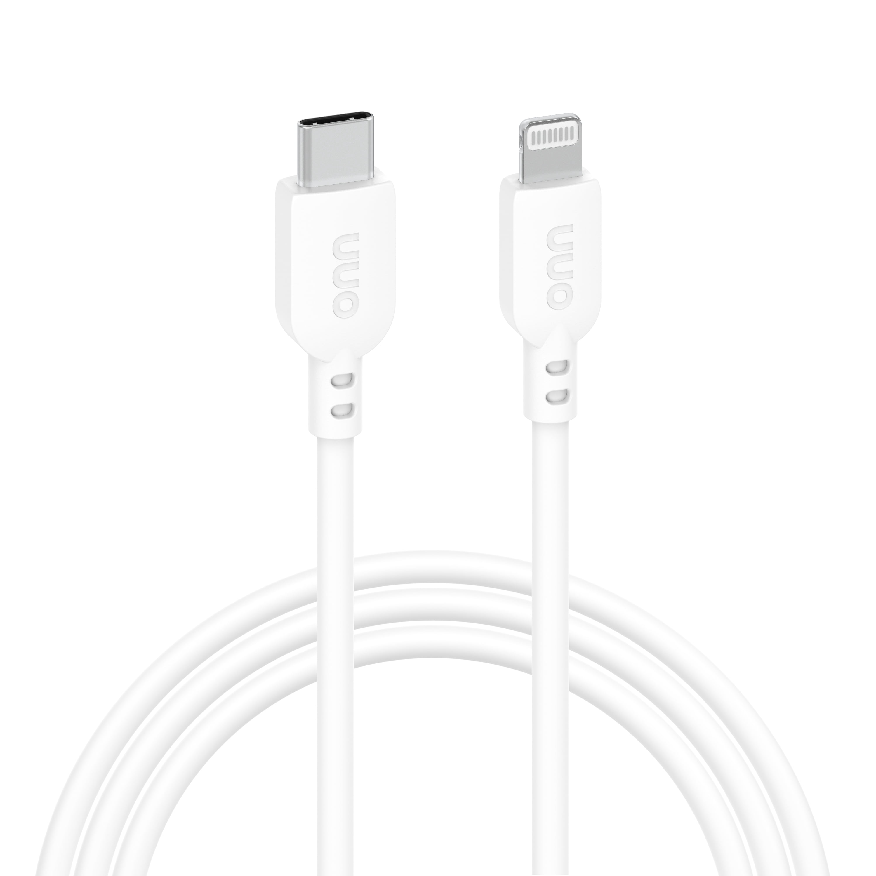 (2 pack) onn 6' Lightning to USB-C Charging Cable for iPhone, iPad, Mfi Certificated, White, Single Pack