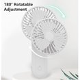 thumbnail image 5 of Foldable Handheld Mini Fan, 3 Speed 4000mAh USB Rechargeable Fan, Black, 5 of 7