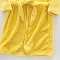 thumbnail image 6 of Gibobby Toddler Kids Soft Flannel Bathrobe,Thickened Warm Hooded Sleep Robe with Waist Tie,Plush Cozy Loungewear for Fall Winter for Boys Girls 2-12T Toddler Pajamas,Yellow,Size 9-10T, 6 of 6