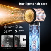 7-in-1 Hair Dryer Brush Set with Diffuser & Concentrator - Professional Ionic Hot Air Styler with Auto-Wrap Curler for Straight, Wavy & Curly Hair, Includes Storage Case