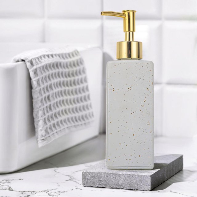 Feltree Glass Foaming Soap Dispenser - Refillable 350ML Foam Pump for Hand Soap, Body Wash, Bathroom and Kitchen
