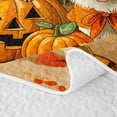 thumbnail image 5 of Erosebridal Fall Dogs Twin Quilt Set 2 Pieces,Cozy Autumn Twin Coverlet Set,Brown,1 Bedspread and 1 Pillowcase, 5 of 7