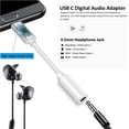 thumbnail image 3 of USB Type C to 3.5mm Headphone Jack Adapter,USB C to Aux Audio Dongle Cable Compatible with Samsung Galaxy S23 S23+ S22 S21 S20 Ultra Note 20 10 S10 S9 Plus,Pixel 4 3 2 XL iPad MacBook [2 Pack White], 3 of 5
