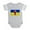 Heather Gray, variant on CafePress - Glory To Ukraine - Cute Infant Baby Football Bodysuit