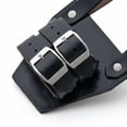 thumbnail image 3 of SZCO 5.75" x 3.5" Handcrafted Black Leather Broad Sword Frog, Adjustable Buckle and Corded Belt Holster with Blade Retention for Medieval LARP and Cosplay, 3 of 4