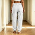 thumbnail image 5 of Purcolt Womens Corduroy Jogger Pants Casual Drawstring Elastic Waist Cargo Pants Comfort Loose Fit Athletic Pants with Ribbed Elastic Cuffs for Hiking Running Travel, 5 of 8