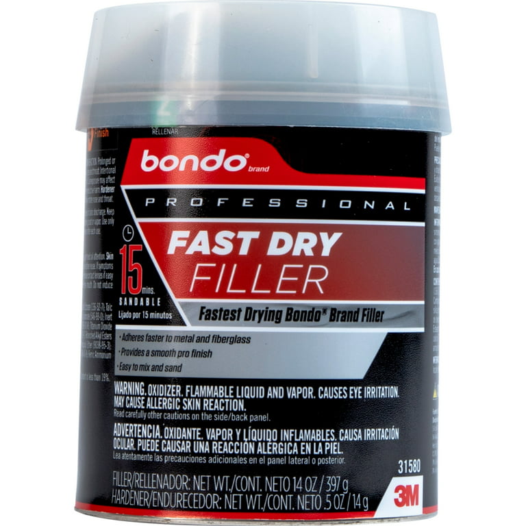Bondo Professional Fast Dry Filler, 31580, Pint, 12 per case 