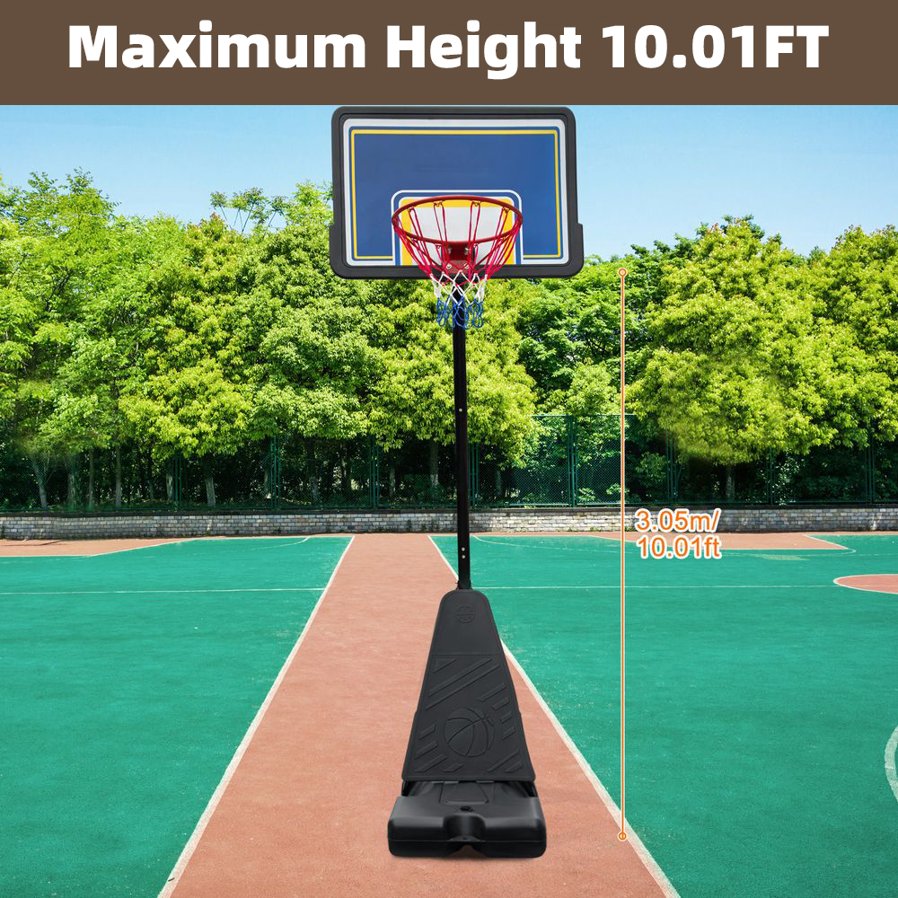 YINGYING Portable Basketball Hoop, Adjustable Height Backboard Basketball Hoop Outdoor with Rebound System, Basketball Goal System with Rebound Board & Wheels
