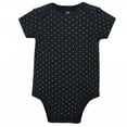 thumbnail image 3 of Hudson Baby Infant Girl Cotton Bodysuits 3pk, Black Bonjour, 3-6 Months, 3 of 4