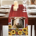 thumbnail image 3 of Table Runners 70 Inches Long Dress Scarves, Sheep Sunflower Farmhouse Coffee/Dining/Kitchen Table Decor, Holiday Table Runner, Country Red Farm Barn Spring Flowers 13x70 Inch, 3 of 9