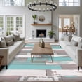 thumbnail image 3 of 6'x9' Area Rugs, Turquoise Gray Indoor Outdoor Area Rug for Living Room Bedroom, Country Retro Mottled Texture Wood Grain Washable Bathroom Rugs Kitchen Floor Carpet Mats Home Decor Aesthetic, 3 of 8