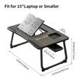 thumbnail image 4 of Multi-Use Laptop Desk for Bed & Couch, Portable Lap Tray with Cup Holder, Phone Stand & Storage Drawer, Foldable Legs, 4 of 20