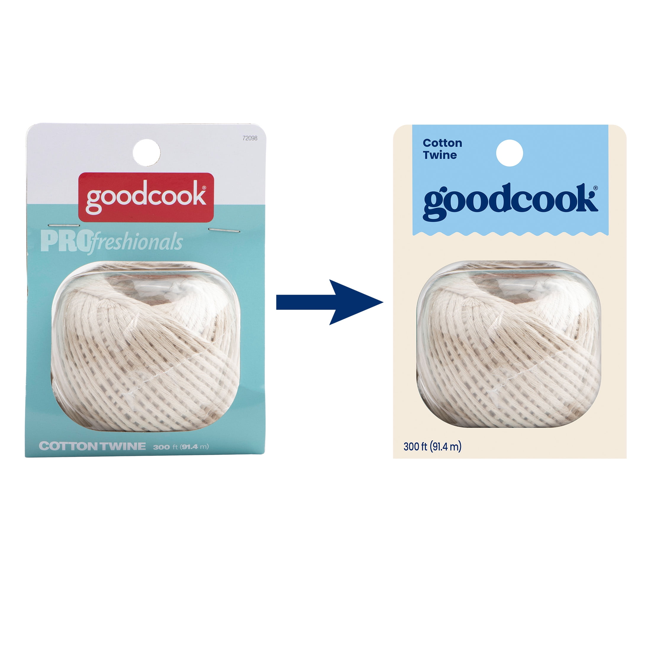 GoodCook Natural Cotton Cooking and Crafting Twine String Ball 300 ft Kitchen Food Safe Meat Pol