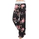 thumbnail image 3 of Hotmiss Pantalones cómodos y elásticos con estampado floral y cordón para mujer, 3 of 5
