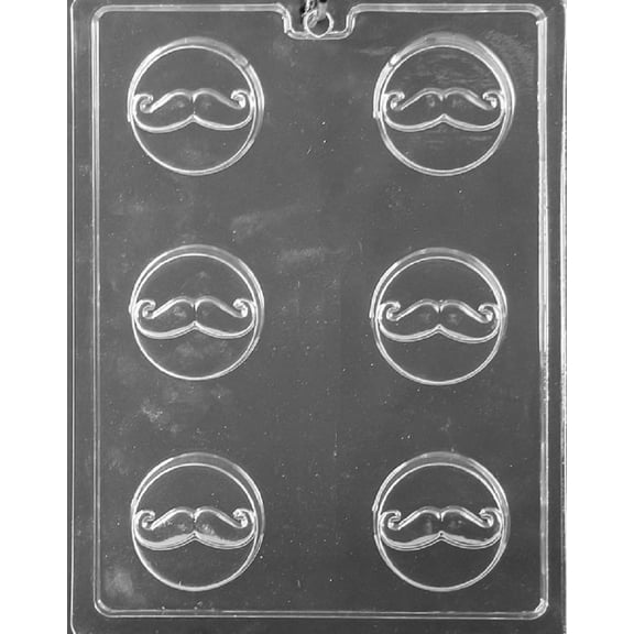 Grandmama's Goodies D116 Mustache Oreo Cookie Chocolate Candy Soap Mold with Exclusive Molding Instructions
