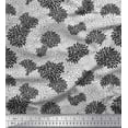 thumbnail image 1 of Soimoi Black Poly Georgette Fabric Chrysanthemum Floral Print Fabric by the Yard 52 Inch Wide, 1 of 3