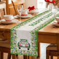 thumbnail image 5 of Spring Easter Table Runner 120 Inches, Easter Eggs Bunny Truck Botanical Burlap Bed Runner Dresser Scarves Tabletop for Indoor Outdoor Parties/Ceremony/Banquet, 13"x 120", 5 of 8
