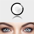 thumbnail image 1 of UYAAI lentes de contacto de colores para Halloween, lentillas multicolores para Cosplay de Anime, blancas, negras y rojas, 2 unidades, 1 of 4