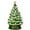 Flocked/Green, variant on Best Choice Products 24in X-Large Pre-Lit Ceramic Christmas Tree Decor w/ 74 Multicolor Bulbs, LED Light - Green