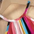 thumbnail image 6 of RUTAYY Children Girls Summer Dresses Casual Sleeveless Striped Print With Elastic Waist for Outdoor Party Holiday Vacation Beach, Red, 4-5 Years, 6 of 8