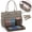 Grey, variant on Teacher Tote Bag 15.6 inch Laptop Bag for Women, Work Bags Nurse Bible Bag Quilted Lightweight Laptop Tote Computer Briefcase for School Travel Office College, Pink