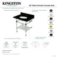 thumbnail image 4 of Kingston Brass KVPK3030KAB8 Templeton 30" Black Granite Console Sink with Acrylic Legs and Shelf (8-Inch, 3-Hole), Black Granite/Brushed Nickel, 4 of 4