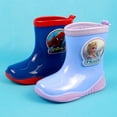 thumbnail image 2 of Botas de lluvia para niños de Disney, impermeables y antideslizantes, niñas, niños, escuela primaria, Princesa, frozen, elsa, lindo dibujo animado, boots190-Insole 18,5 CM Gao Jinjia LED, 2 of 2