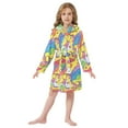 thumbnail image 6 of FORMRS Niños Bathrobe Unisex Hooded Robe Soft Plush Pajamas Sleepwear, Size 7-9T, Vibrant Dinosaur, 6 of 7