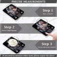 thumbnail image 3 of High Precision Digital Kitchen Scale Tempered Glass Food Scale Multifunction Scale Small Kitchen Appliances White Flowers with Blue Butterflies, 3 of 7