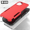 thumbnail image 4 of for iPhone 14 / iPhone 13 Case: Dual Layer Protective Heavy Duty Cell Phone Case Shockproof Rugged Bumper Tough with Screen Protector - 16FT Military Grade Drop Tested for iPhone 14 / iPhone 13, Red, 4 of 16