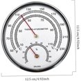 thumbnail image 5 of Sauna Thermometer Fahrenheit 4.9 inch 2 in 1 Metal Sauna Thermometer and Hygrometer with Hanging Hole, 5 of 5