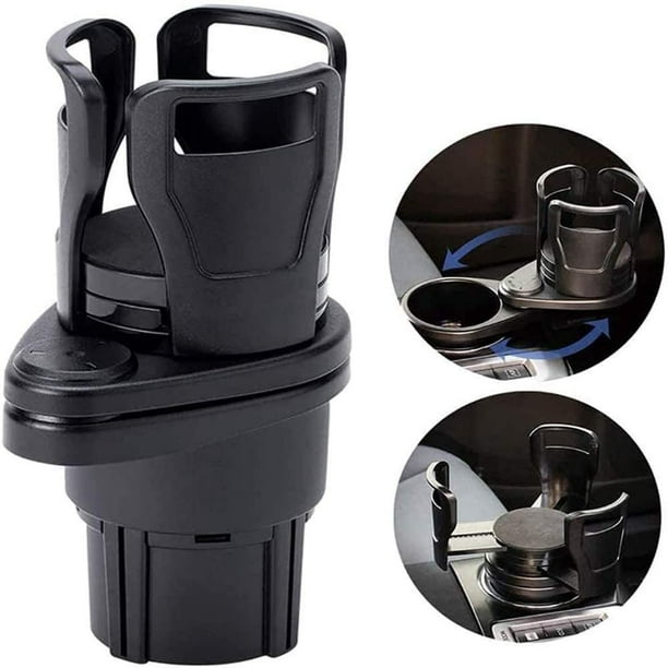 2-in-1 Car Cup Holder Expander Adapter, Mount Extender Organizer with 360°  Rotating Adjustable Base to Hold Most 17oz - 20 oz Bottles Drink Coffee 