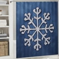 thumbnail image 6 of Chilfamy Snowflakes Velvet Decoration Shower Curtain with Hooks, Cloth Fabric Bathroom Decor Set, 100% Polyester Washable Chic Modern Bathroom Decor, Various Sizes Available 36x72, 6 of 7