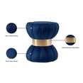 thumbnail image 3 of Meridian Furniture Vino Contemporary Velvet Ottoman/Stool in Navy, 3 of 7