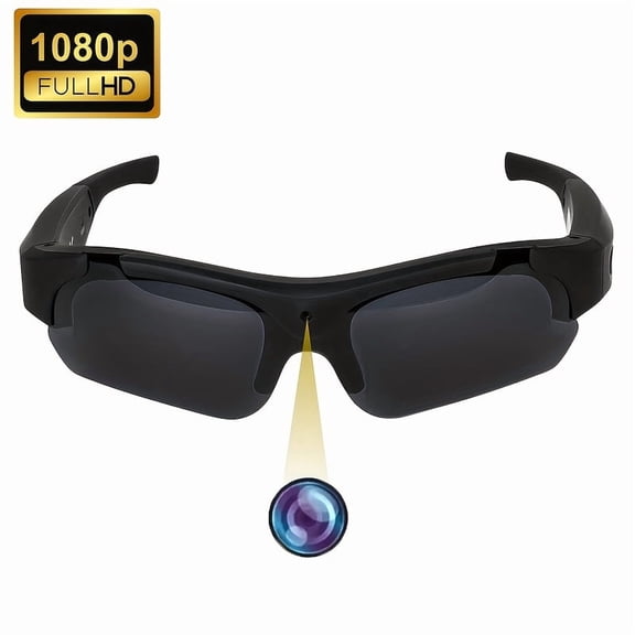 4K HD Camera Glasses, Sports Action Camera with 64GB Card, 2-Hour Recording for Running, Biking, Meeting Minutes, Body Cam, UHD Video Recorder Glasses