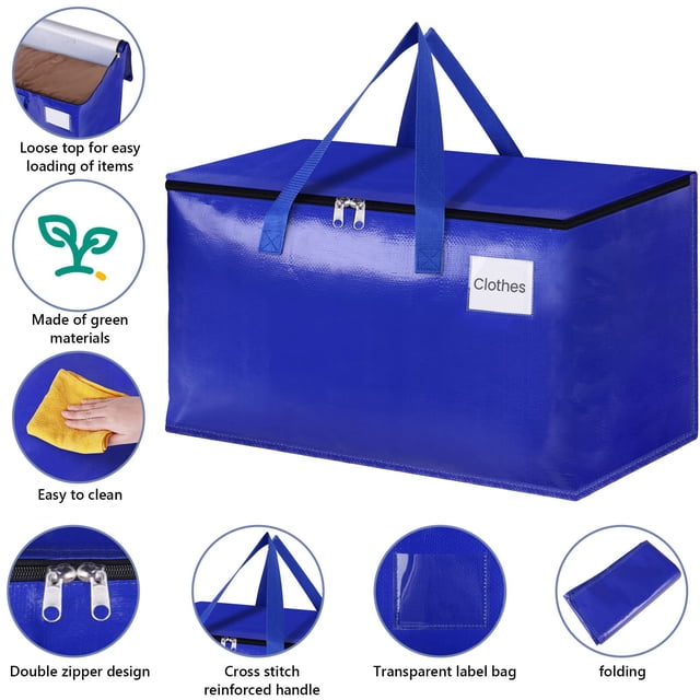 Sac de Rangement Imperméable pour Vêtements à Grande Capacité pour Chambre, Garde-Robe et Voyage