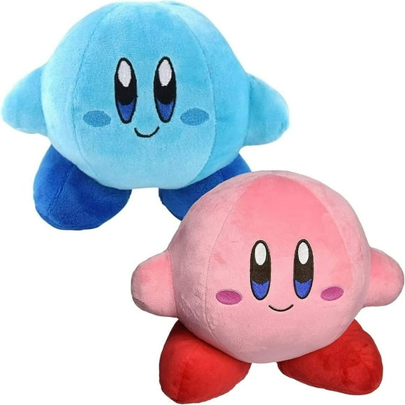 5.9in Cute Kiгbу Plush Toy,2 PCS Kirbys Adventure All Stars Stuffed Animal Plush Doll,Funny Kiгbу Plush Figure Gifts for Game Fan's(Pink and Blue)